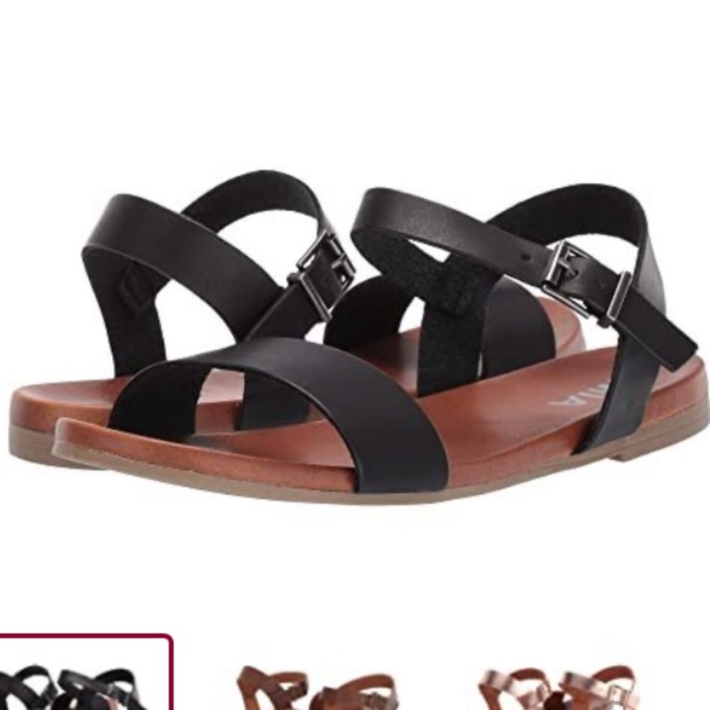 MIA Black Piper Ankle-strap sandals